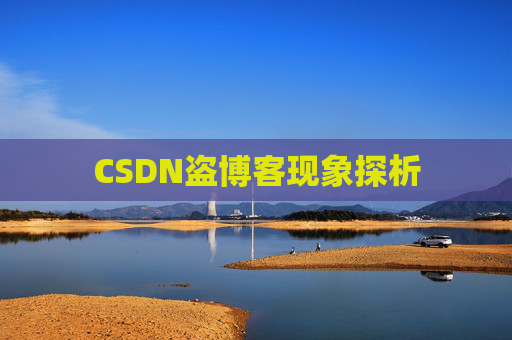 CSDN盗博客现象探析 CSDN盗博客现象探析